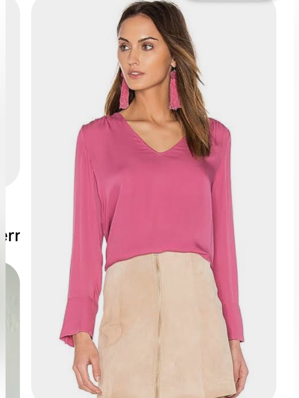 NWT Joie Theda Blouse in Light Berry 100% Silk Blouse